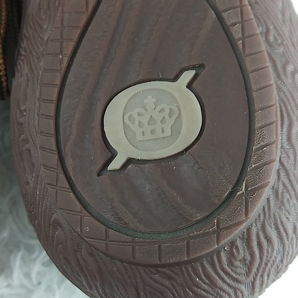 BORN Handcrafted Brown Metallic Leather Lace Up Round Toe Low Top Sneaker Shoe - Picture 8 of 15